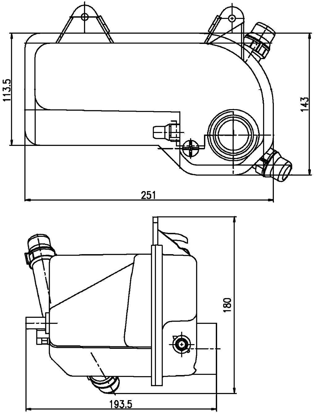 BMW Expansion Tank 17107514964 - Behr 376789721